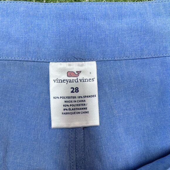 Vineyard Vines Heather Stretch Board Shorts Mens 28 Blue Swim Trunks - Picture 5 of 7